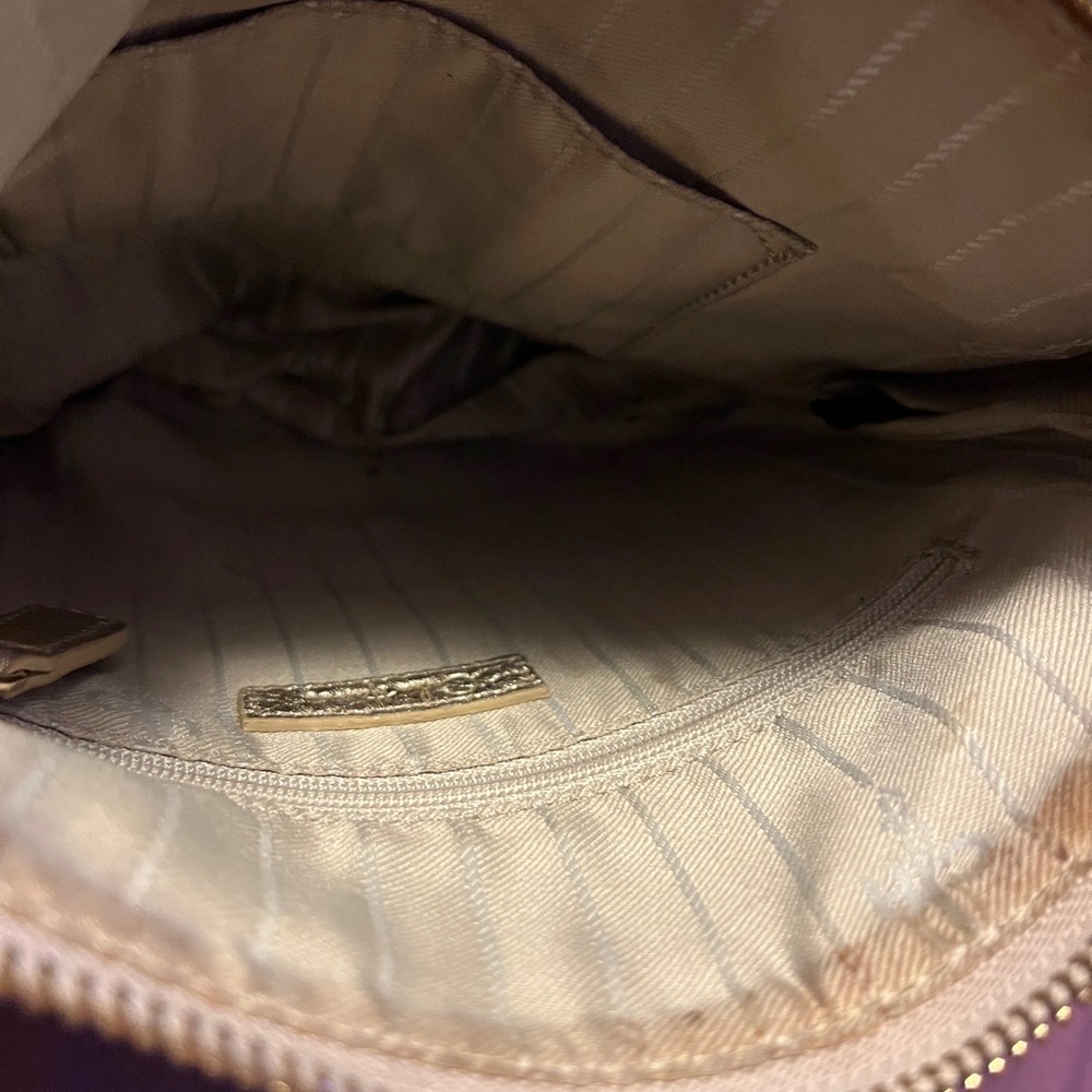 Leather Cole Haan Gold Crossbody (Expandable) Purse - Picture 7 of 9